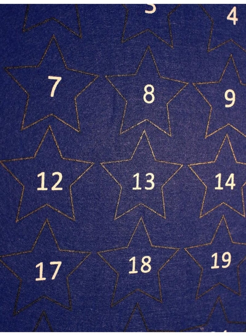Ramadan Mubarak Countdown Calendar Wall Hanging – Star Tracker Fabric Banner for Kids & Family – Interactive Ramadan Home Decor - Image 2